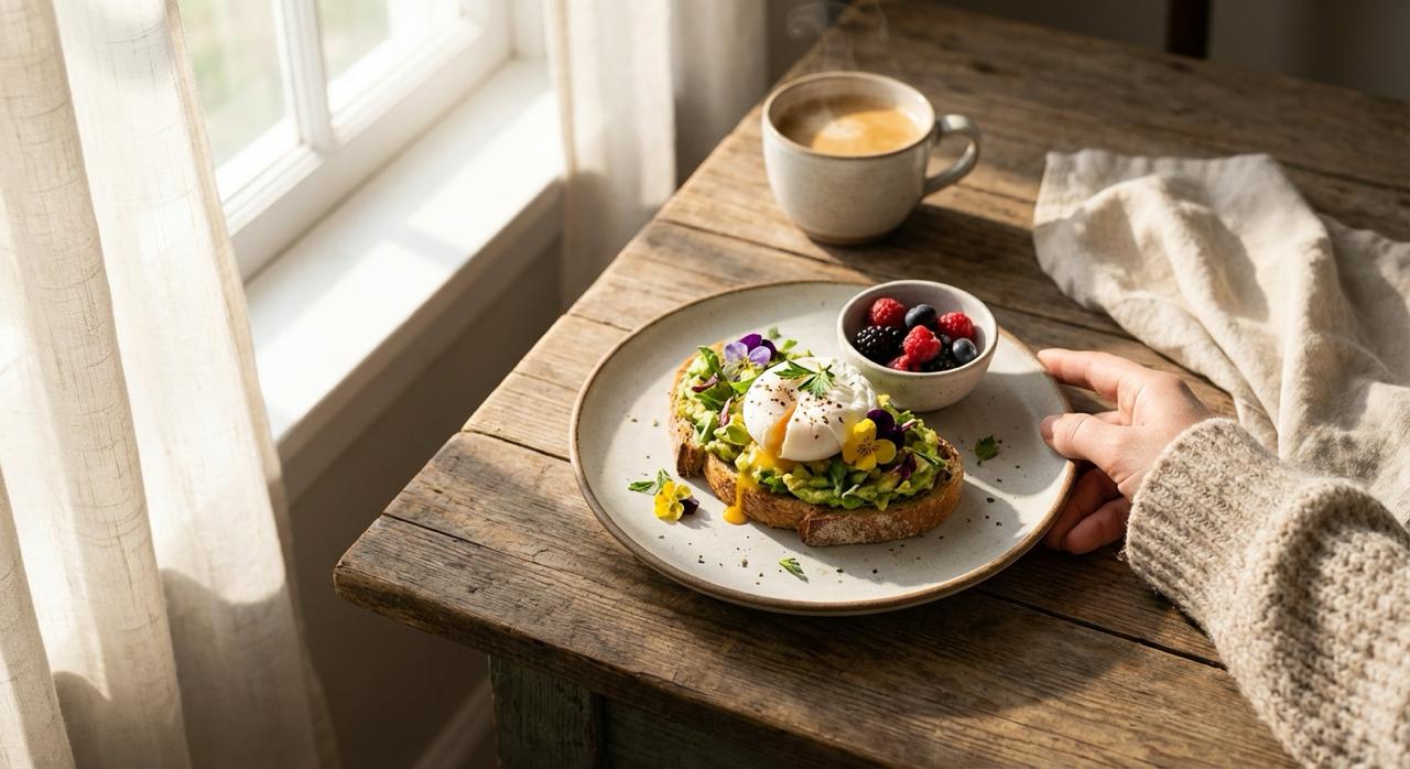 플레이스 대표사진: 분위기를 담은 음식 사진 예시